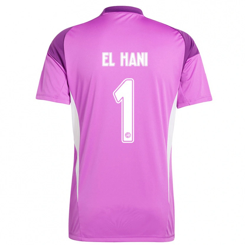Danxen Dames Aymean el Hani #1 Lichtpaars Wit Keepersshirt 2025/26 T-Shirt België