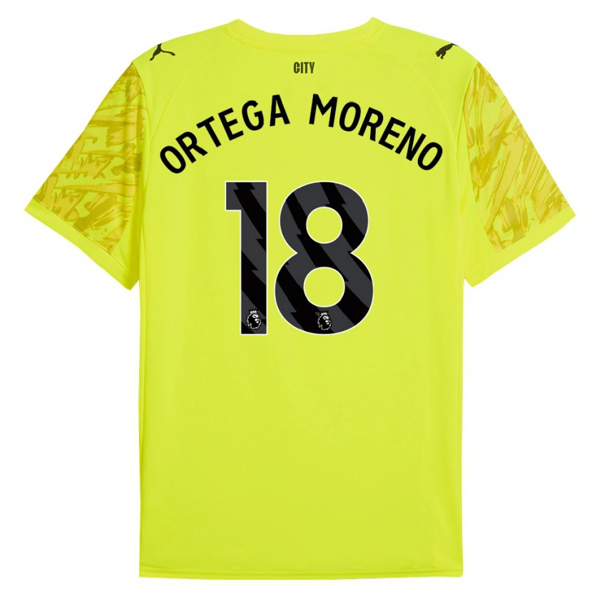 Danxen Dames Stefan Ortega #18 Geel Oranje Zwart Keepersshirt 2025/26 T-Shirt België