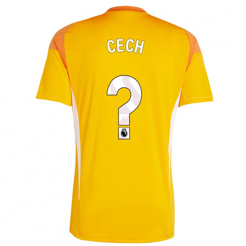 Danxen Dames Damian Cech #0 Oranje Wit Keepersshirt 2025/26 T-Shirt België