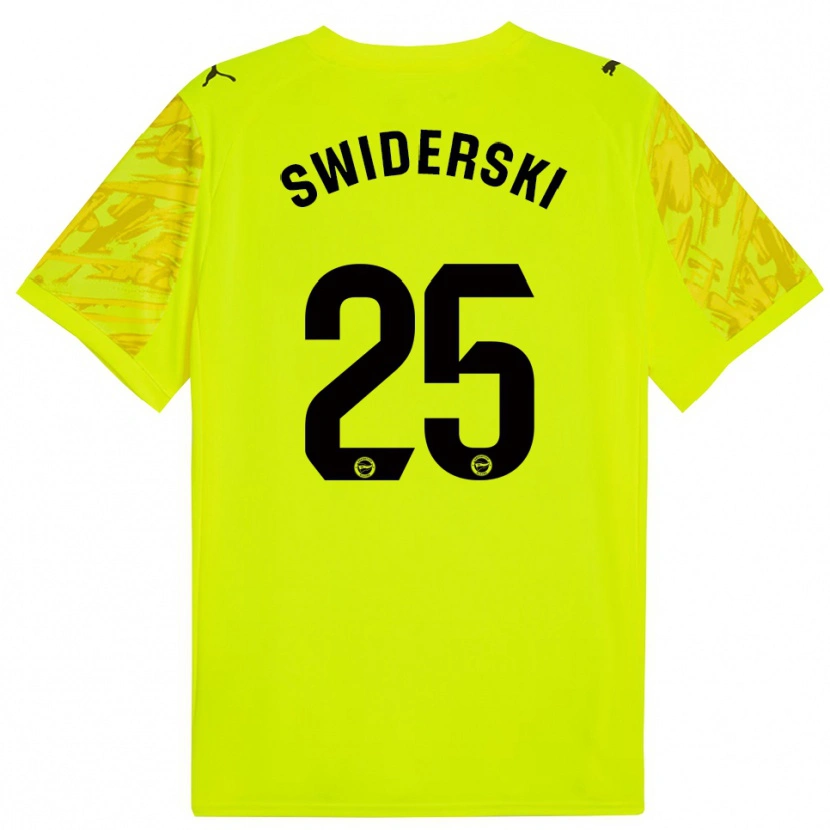 Danxen Dames Grégoire Swiderski #25 Geel Zwart Keepersshirt 2025/26 T-Shirt België