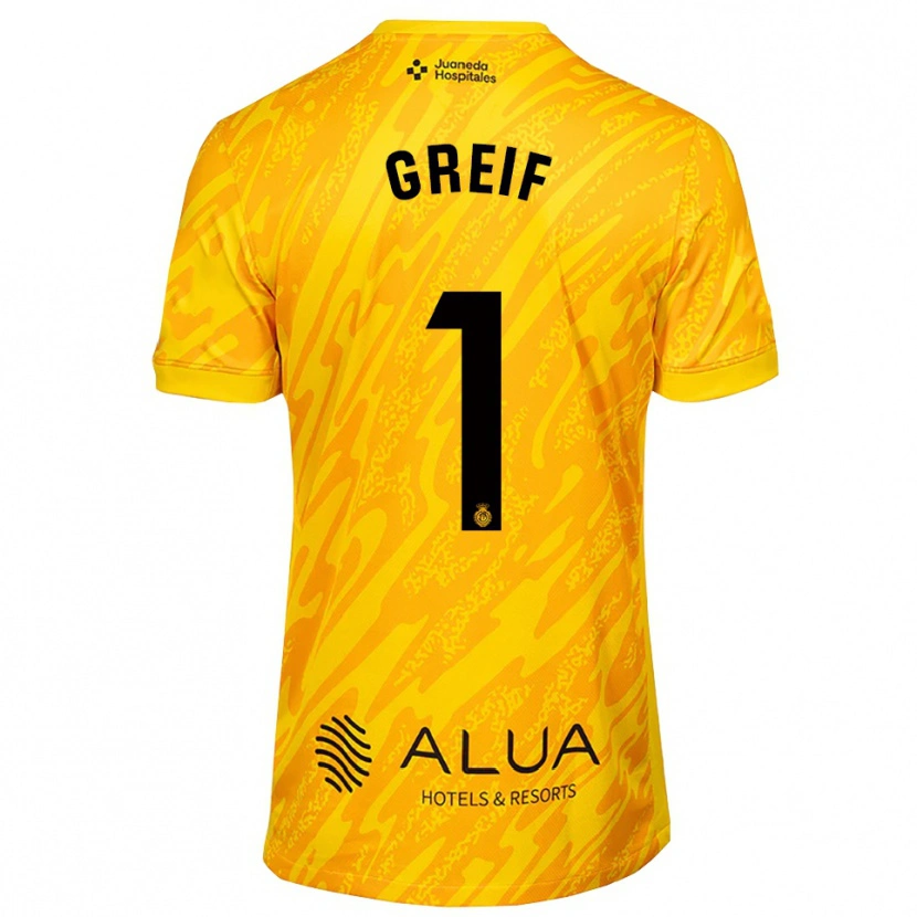 Danxen Dames Dominik Greif #1 Oranje Zwart Keepersshirt 2025/26 T-Shirt België