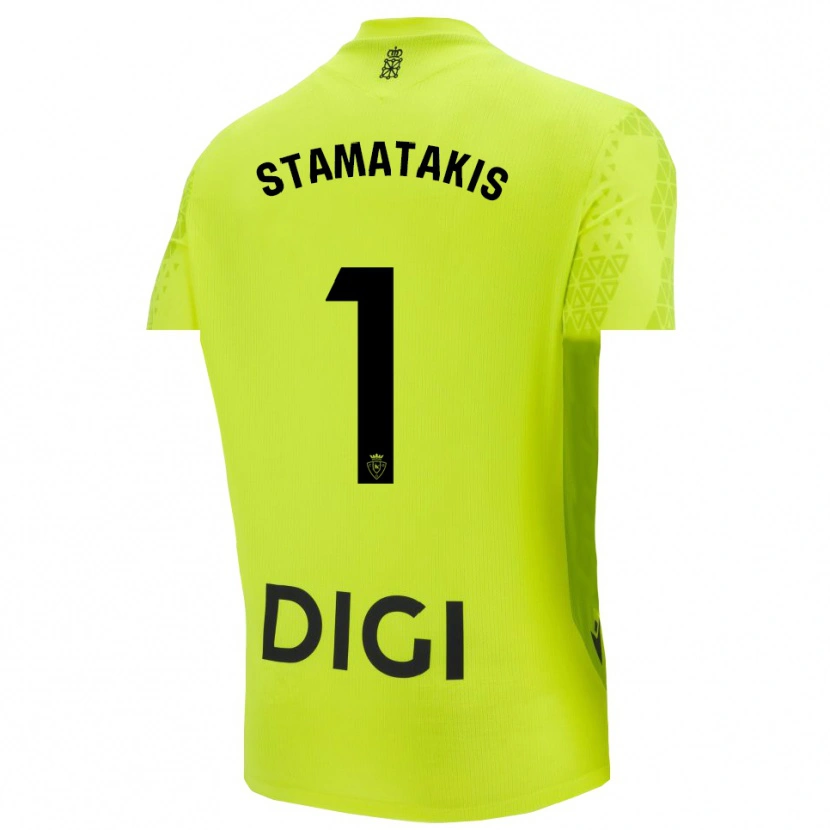 Danxen Dames Dimitrios Stamatakis #1 Fluorescerend Groen Keepersshirt 2025/26 T-Shirt België
