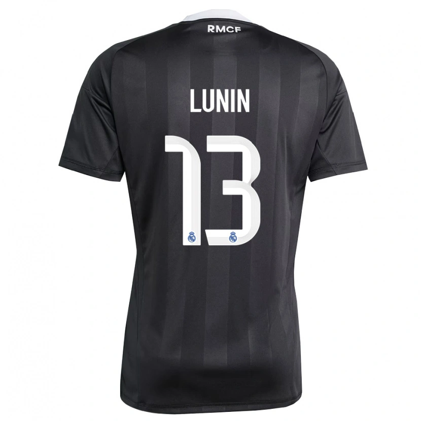 Danxen Dames Andriy Lunin #13 Zwart Wit Keepersshirt 2025/26 T-Shirt België
