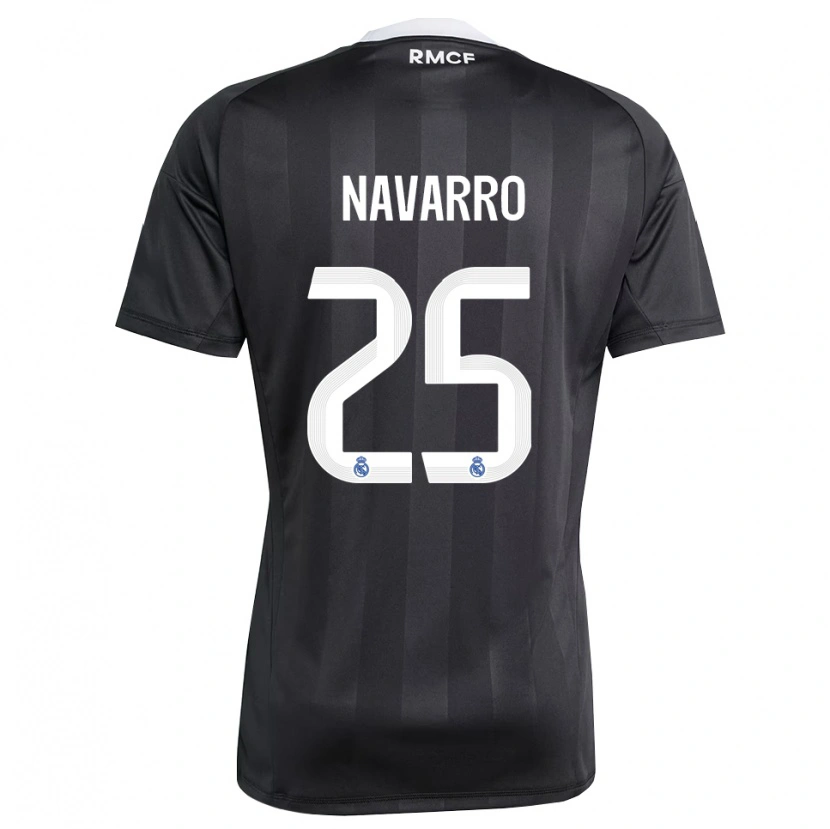 Danxen Dames Javier Navarro #25 Zwart Wit Keepersshirt 2025/26 T-Shirt België