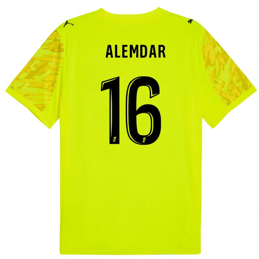 Danxen Dames Doğan Alemdar #16 Fluorescerend Groen Geel Keepersshirt 2025/26 T-Shirt België