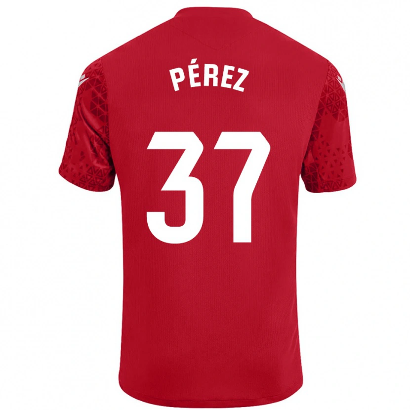 Danxen Dames David Pérez #37 Rood Wit Keepersshirt 2025/26 T-Shirt België