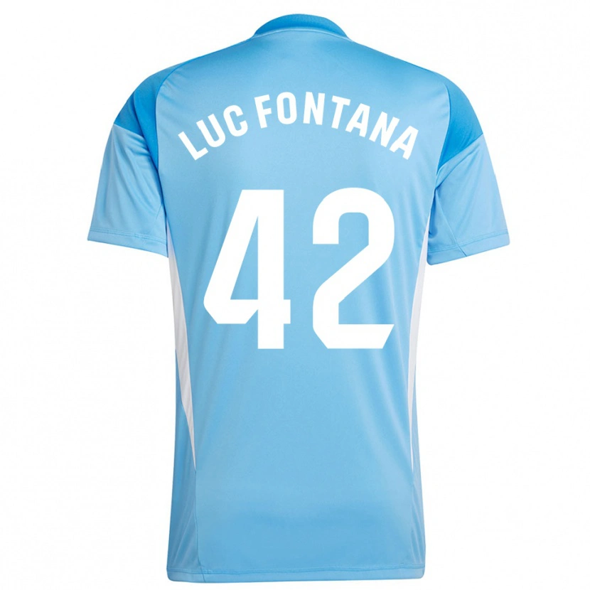 Danxen Dames Jean Luc Fontana #42 Hemelsblauw Wit Keepersshirt 2025/26 T-Shirt België