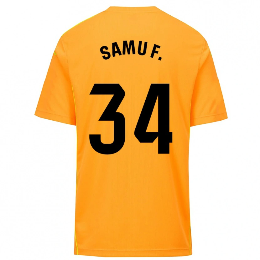 Danxen Dames Samu Fernández #34 Oranje Zwart Keepersshirt 2025/26 T-Shirt België