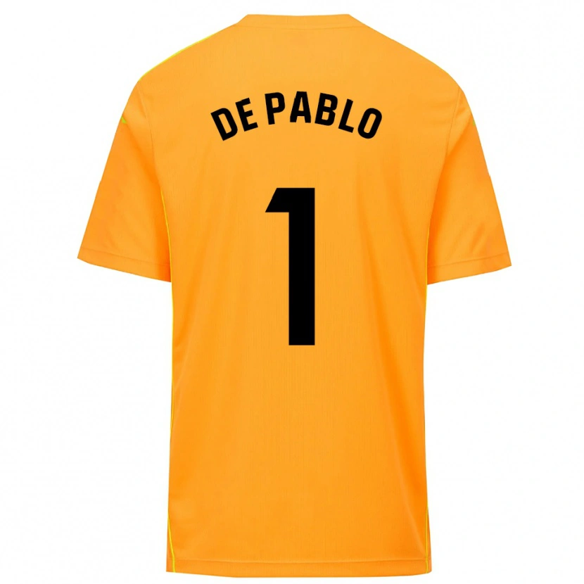 Danxen Dames Álvaro de Pablo #1 Oranje Zwart Keepersshirt 2025/26 T-Shirt België