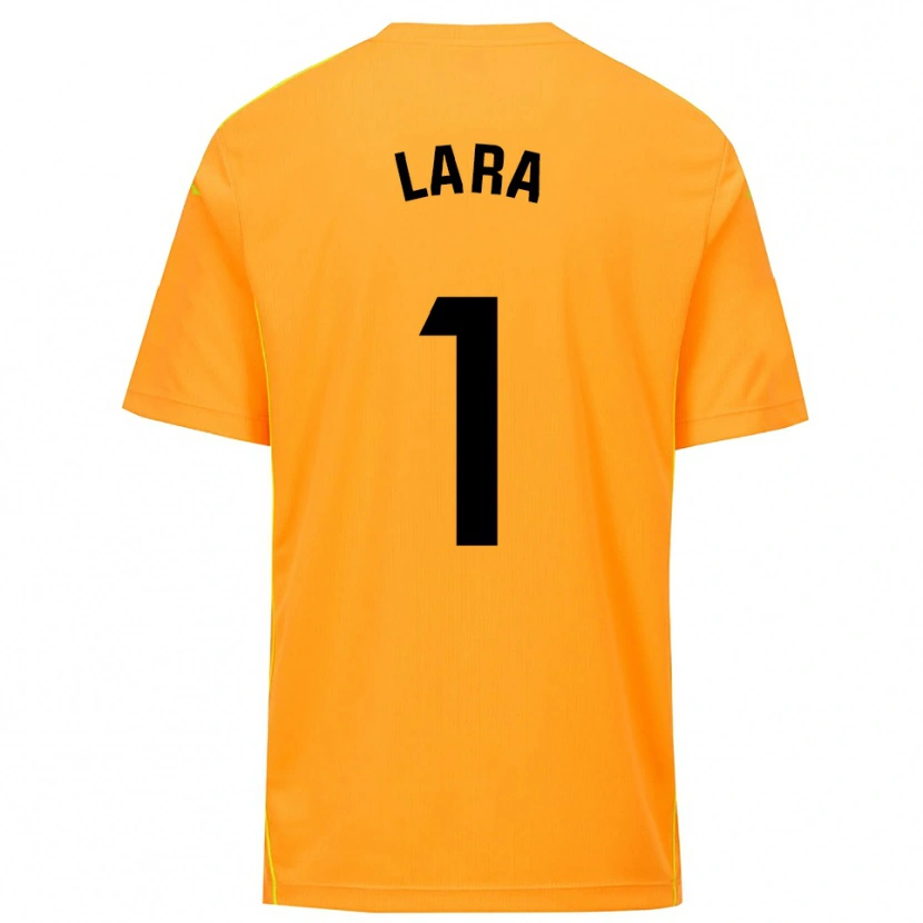 Danxen Dames Lara Lara De Las Heras Coello #1 Oranje Zwart Keepersshirt 2025/26 T-Shirt België