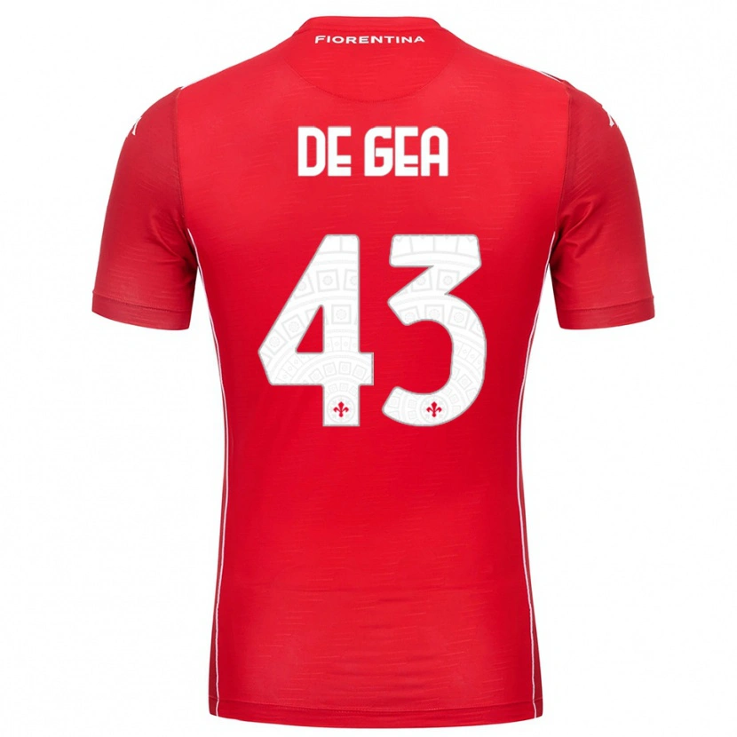 Danxen Dames David de Gea #43 Rood Wit Keepersshirt 2025/26 T-Shirt België