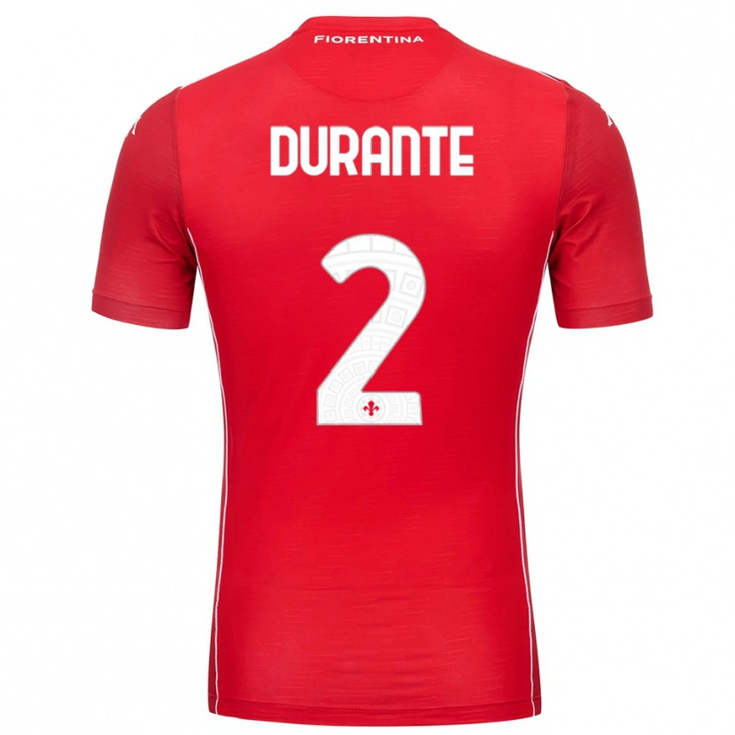 Danxen Dames Francesca Durante #2 Rood Wit Keepersshirt 2025/26 T-Shirt België