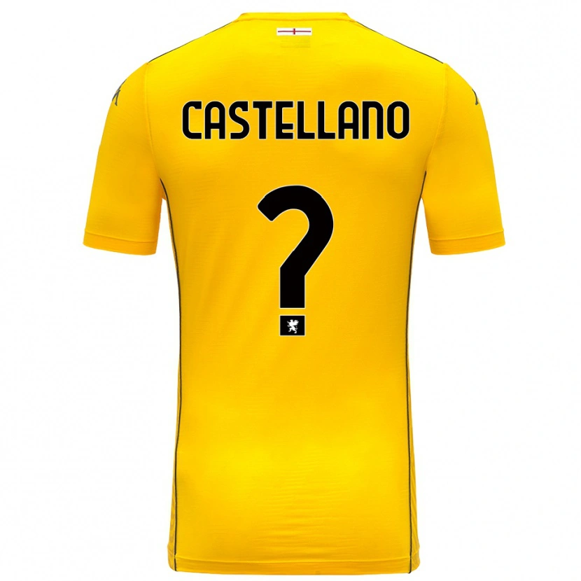 Danxen Dames Cristiano Castellano #0 Donker Geel Zwart Keepersshirt 2025/26 T-Shirt België