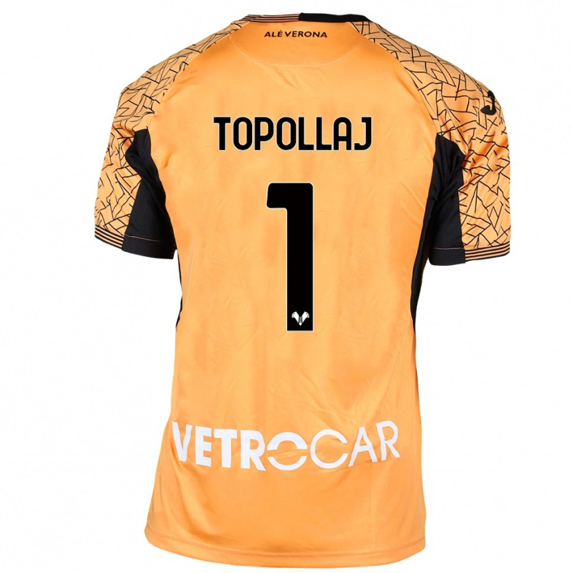 Danxen Dames Mark Topollaj #1 Oranje Zwart Wit Keepersshirt 2025/26 T-Shirt België