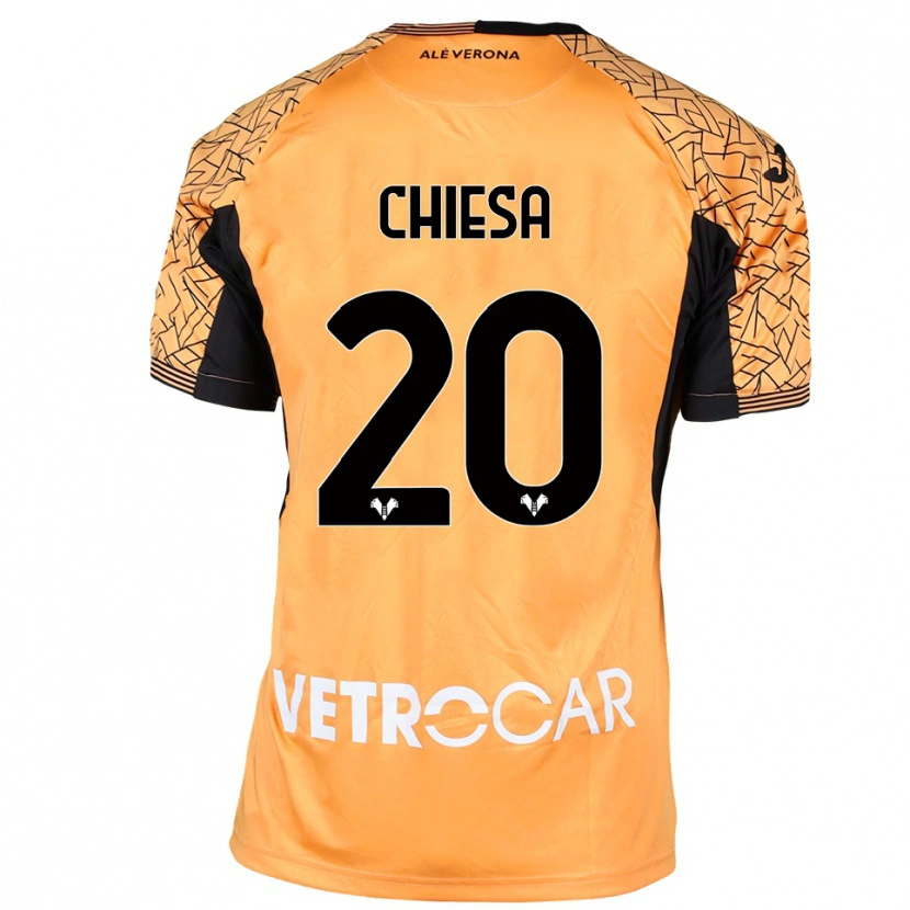 Danxen Dames Mattia Chiesa #20 Oranje Zwart Wit Keepersshirt 2025/26 T-Shirt België