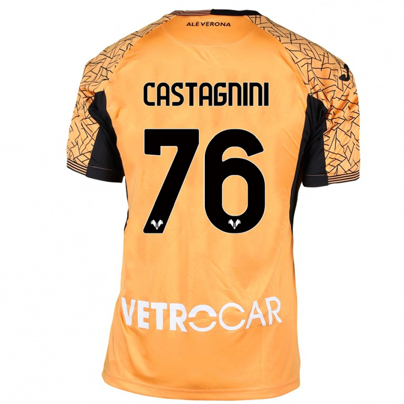 Danxen Dames Mirko Castagnini #76 Oranje Zwart Wit Keepersshirt 2025/26 T-Shirt België