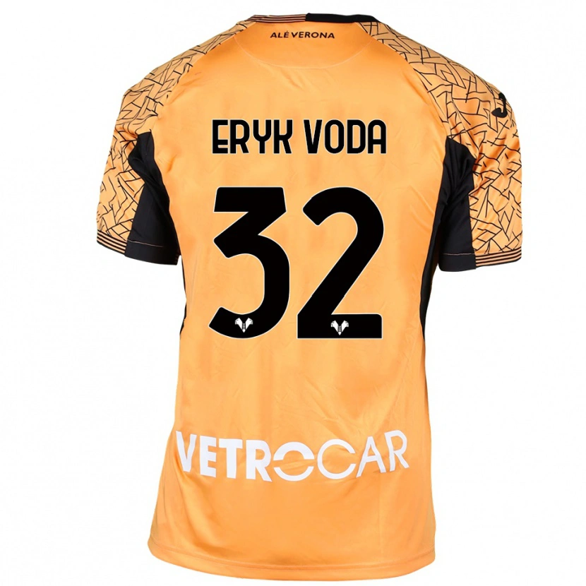 Danxen Dames Eryk Vodă #32 Oranje Zwart Wit Keepersshirt 2025/26 T-Shirt België