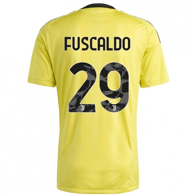 Danxen Dames Matteo Fuscaldo #29 Geel Wit Keepersshirt 2025/26 T-Shirt België