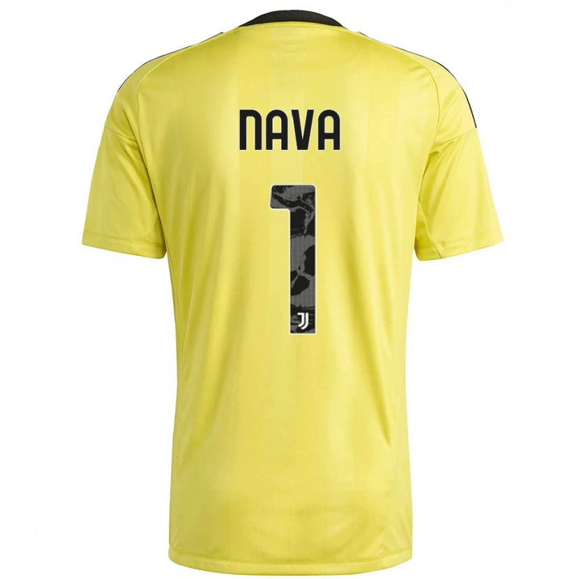 Danxen Dames Sebastiano Nava #1 Geel Wit Keepersshirt 2025/26 T-Shirt België