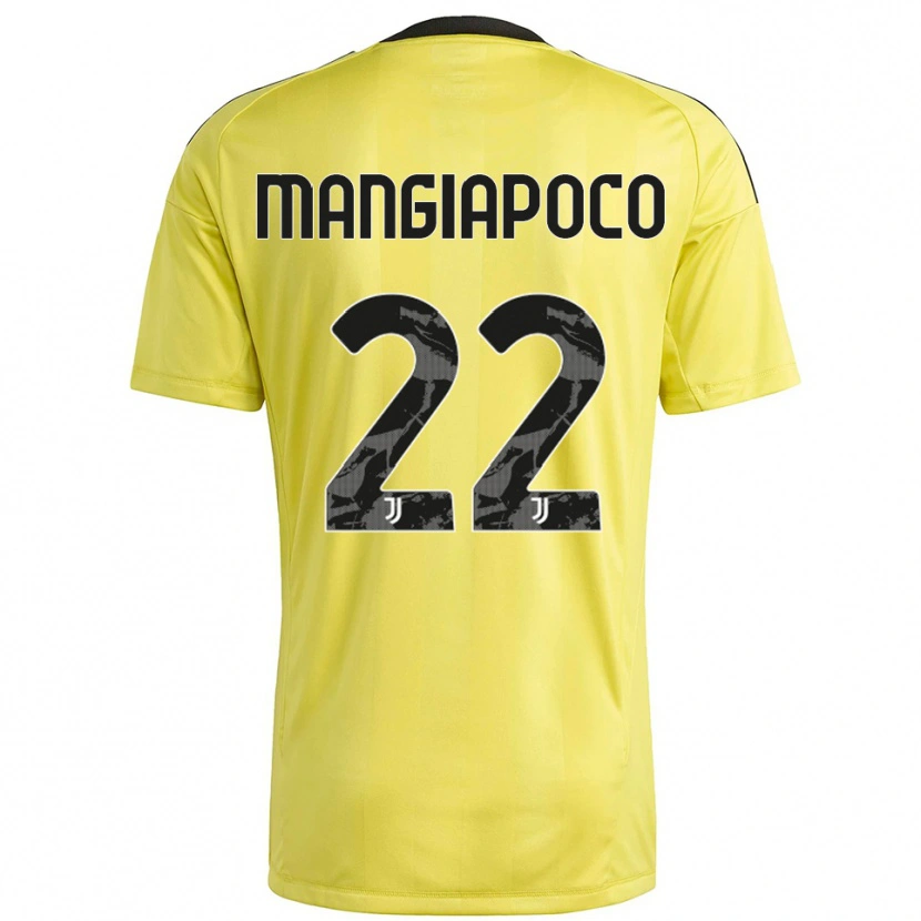 Danxen Dames Stefano Mangiapoco #22 Geel Wit Keepersshirt 2025/26 T-Shirt België