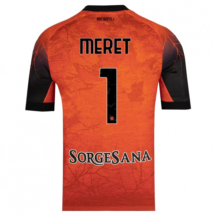 Danxen Dames Alex Meret #1 Oranje Rood Zwart Keepersshirt 2025/26 T-Shirt België