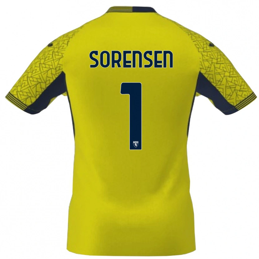 Danxen Dames Ben Sørensen #1 Geel Zwart Keepersshirt 2025/26 T-Shirt België