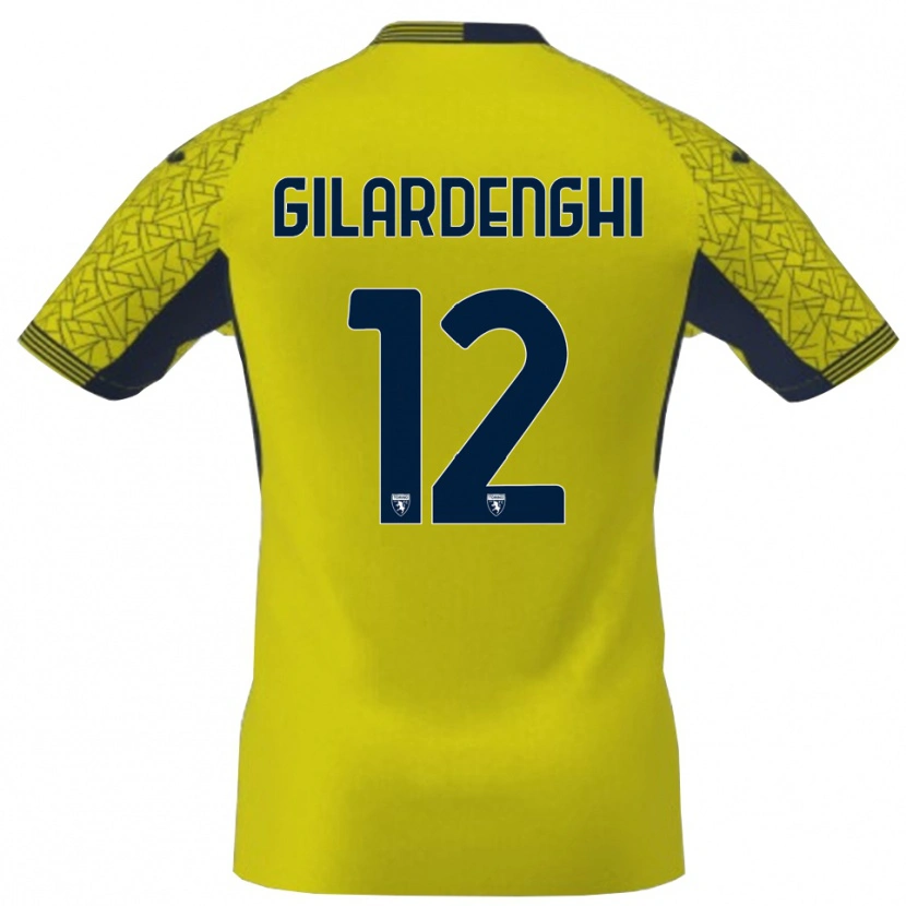 Danxen Dames Riccardo Gilardenghi #12 Geel Zwart Keepersshirt 2025/26 T-Shirt België