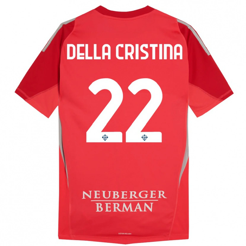 Danxen Dames Stefano Della Cristina #22 Rood Grijs Keepersshirt 2025/26 T-Shirt België