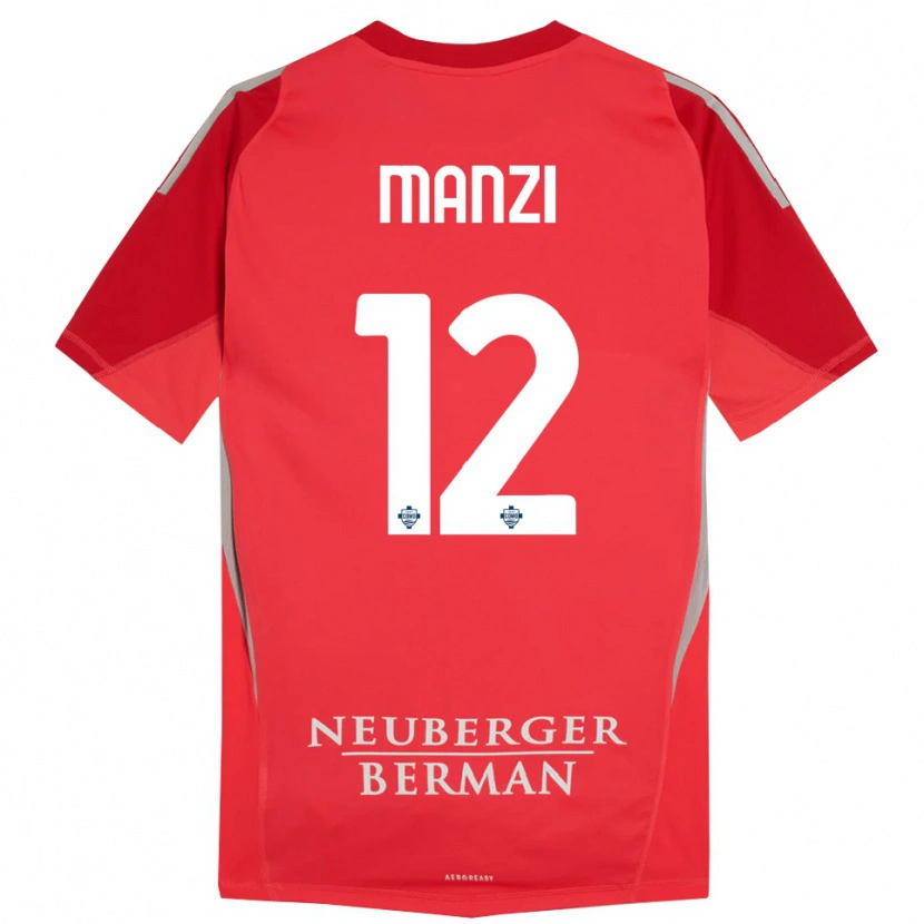 Danxen Dames Federico Manzi #12 Rood Grijs Keepersshirt 2025/26 T-Shirt België