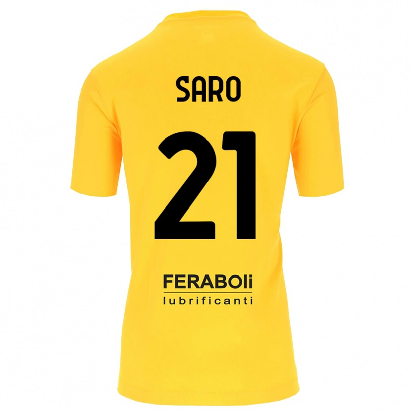 Danxen Dames Gianluca Saro #21 Geel Zwart Keepersshirt 2025/26 T-Shirt België