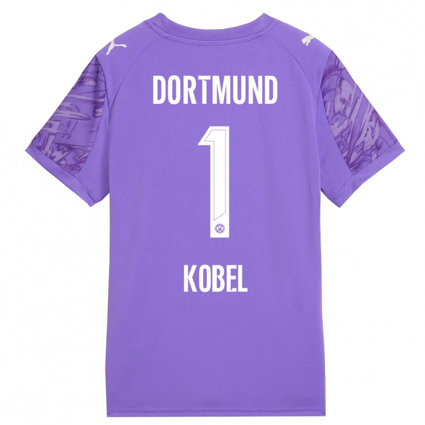 Danxen Dames Gregor Kobel #1 Lila Wit Keepersshirt 2025/26 T-Shirt België