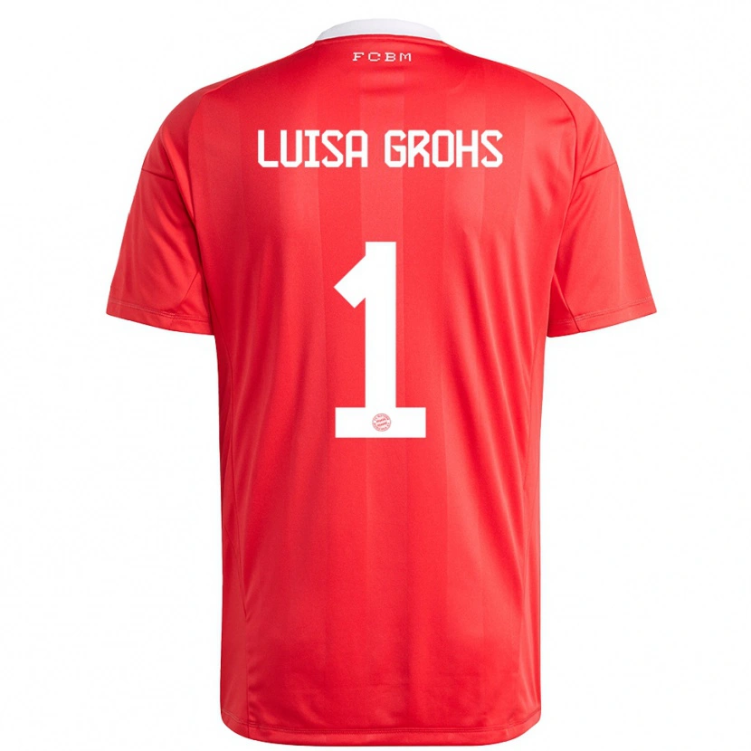 Danxen Dames Maria Luisa Grohs #1 Rood Wit Keepersshirt 2025/26 T-Shirt België