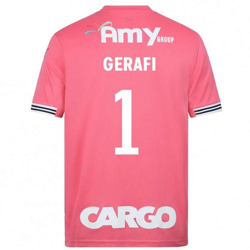 Danxen Dames Yoav Gerafi #1 Roze Wit Keepersshirt 2025/26 T-Shirt België