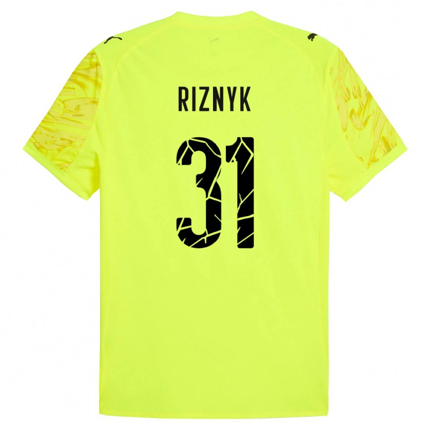 Danxen Dames Dmytro Riznyk #31 Groen Geel Keepersshirt 2025/26 T-Shirt België