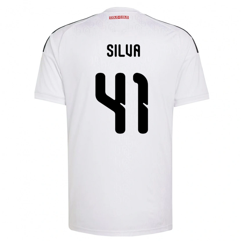 Danxen Kinderen Bastián Silva #41 Wit Zwart Thuisshirt Thuistenue 2026/27 T-Shirt België