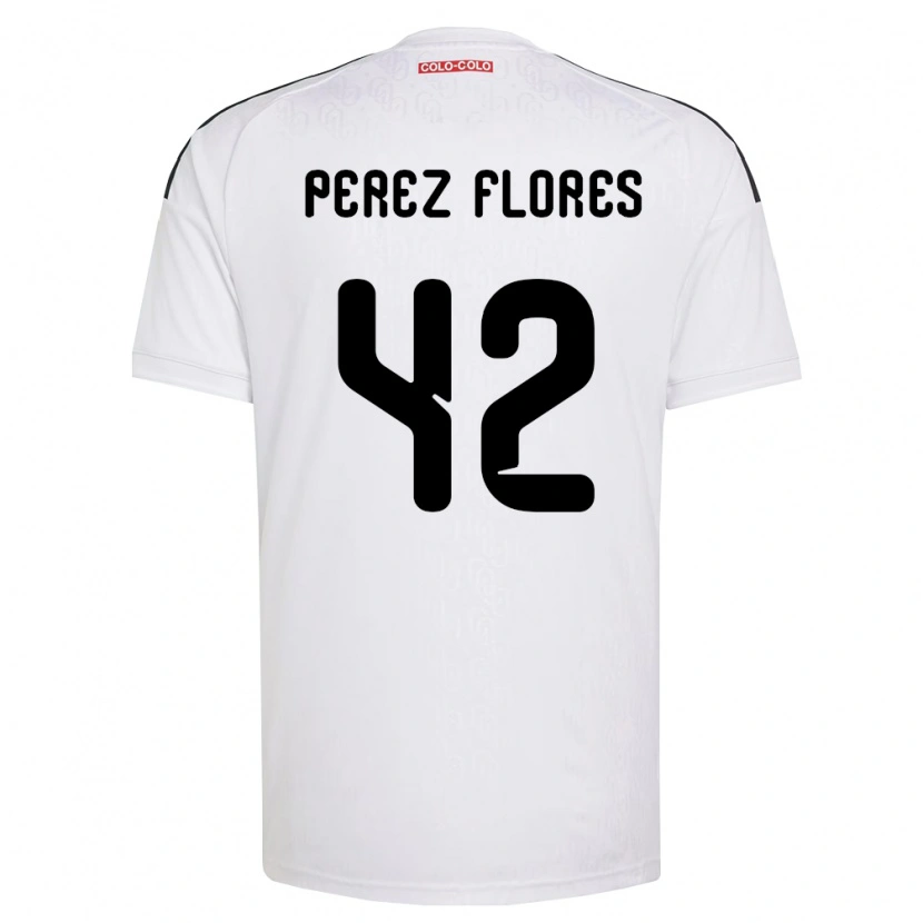 Danxen Kinderen Benjamín Pérez #42 Wit Zwart Thuisshirt Thuistenue 2026/27 T-Shirt België