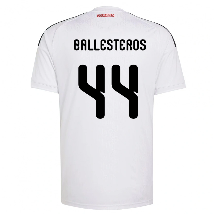 Danxen Kinderen Martín Ballesteros #44 Wit Zwart Thuisshirt Thuistenue 2026/27 T-Shirt België