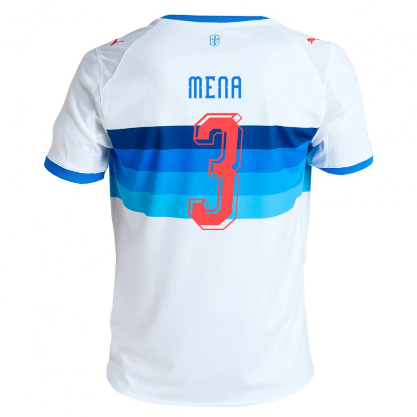 Danxen Kinderen Eugenio Mena #3 Wit Hemelsblauw Thuisshirt Thuistenue 2026/27 T-Shirt België