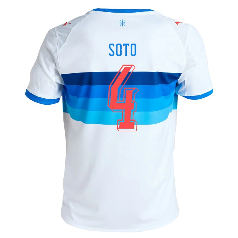 Danxen Kinderen Guillermo Soto #4 Wit Hemelsblauw Thuisshirt Thuistenue 2026/27 T-Shirt België
