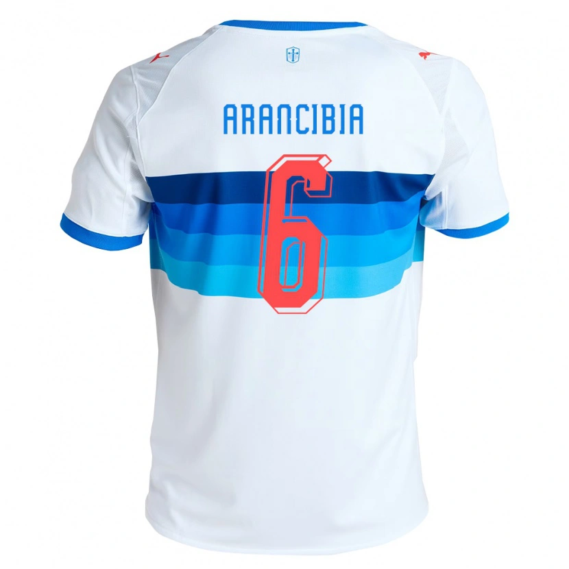 Danxen Kinderen Sebastián Arancibia #6 Wit Hemelsblauw Thuisshirt Thuistenue 2026/27 T-Shirt België