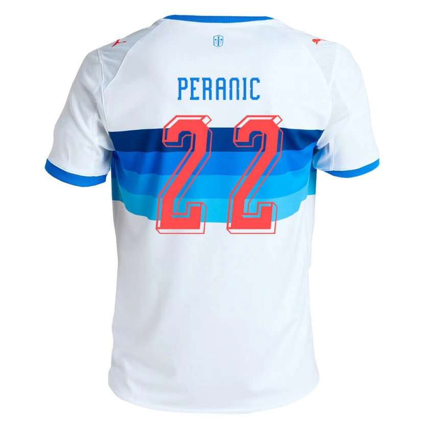 Danxen Kinderen Nicolás Peranic #22 Wit Hemelsblauw Thuisshirt Thuistenue 2026/27 T-Shirt België