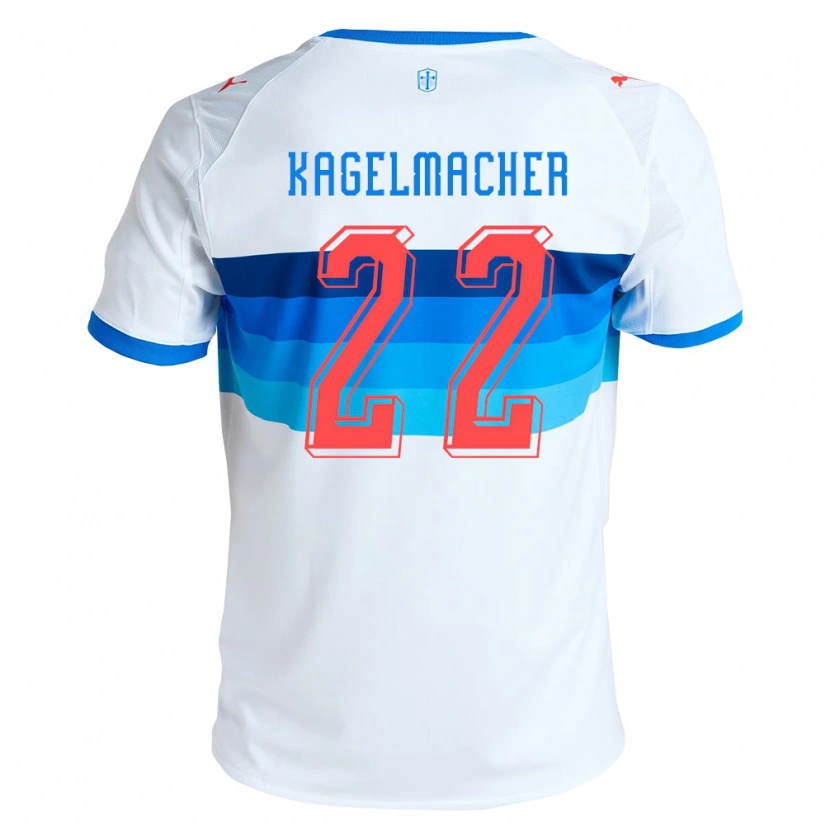 Danxen Kinderen Gary Kagelmacher #22 Wit Hemelsblauw Thuisshirt Thuistenue 2026/27 T-Shirt België