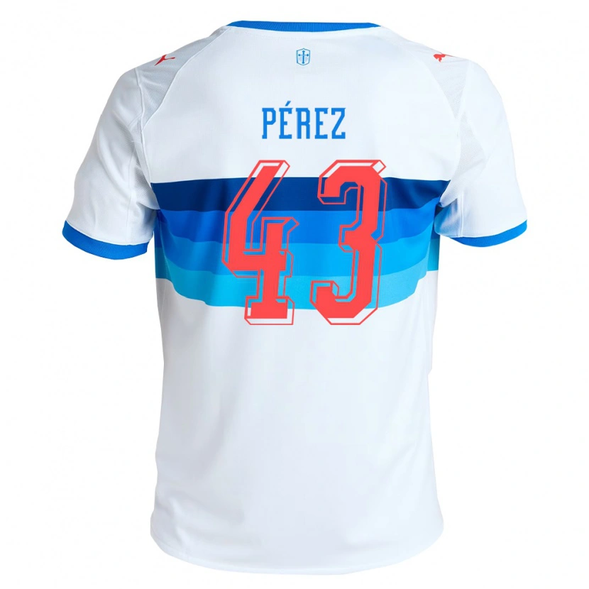 Danxen Kinderen Amaro Pérez #43 Wit Hemelsblauw Thuisshirt Thuistenue 2026/27 T-Shirt België