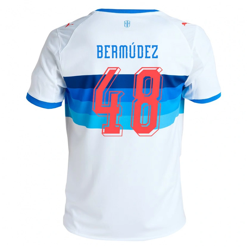 Danxen Kinderen Diego Bermúdez #48 Wit Hemelsblauw Thuisshirt Thuistenue 2026/27 T-Shirt België