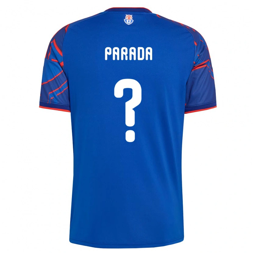 Danxen Kinderen Ignacio Parada #0 Koninklijk Blauw Rood Thuisshirt Thuistenue 2026/27 T-Shirt België