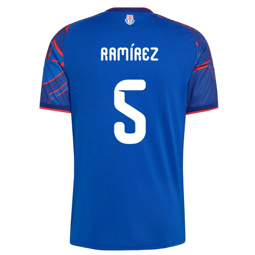 Danxen Kinderen Nicolás Ramírez #5 Koninklijk Blauw Rood Thuisshirt Thuistenue 2026/27 T-Shirt België