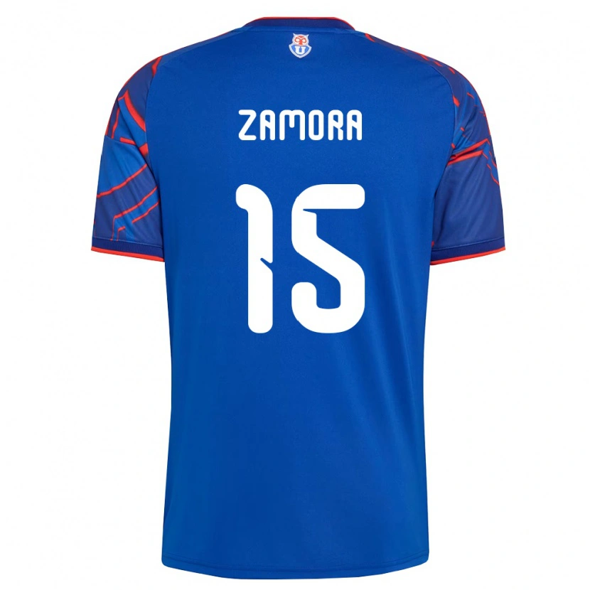 Danxen Kinderen Daniela Zamora #15 Koninklijk Blauw Rood Thuisshirt Thuistenue 2026/27 T-Shirt België