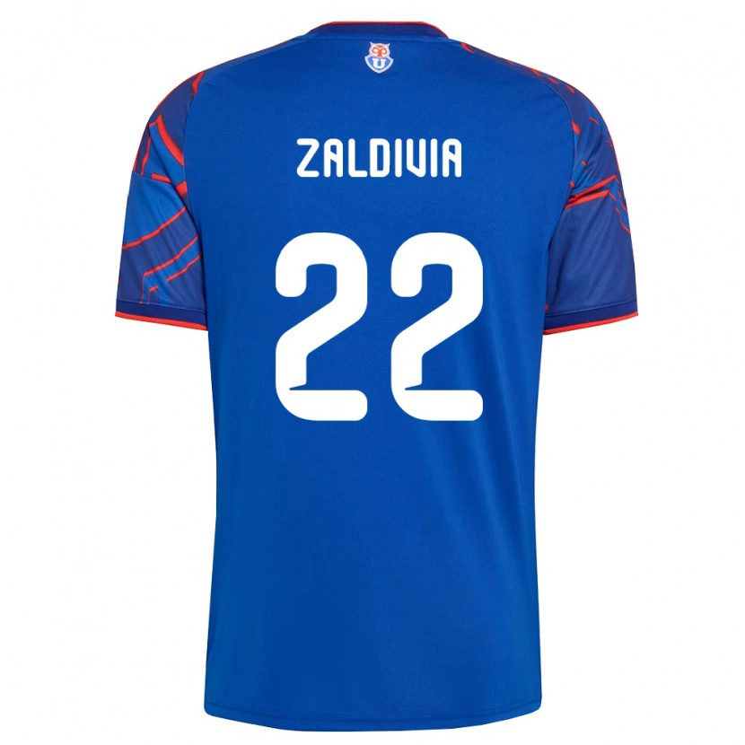 Danxen Kinderen Matías Zaldivia #22 Koninklijk Blauw Rood Thuisshirt Thuistenue 2026/27 T-Shirt België
