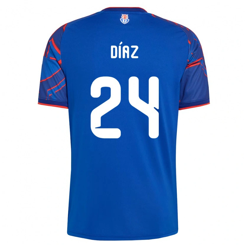 Danxen Kinderen Antonio Díaz #24 Koninklijk Blauw Rood Thuisshirt Thuistenue 2026/27 T-Shirt België