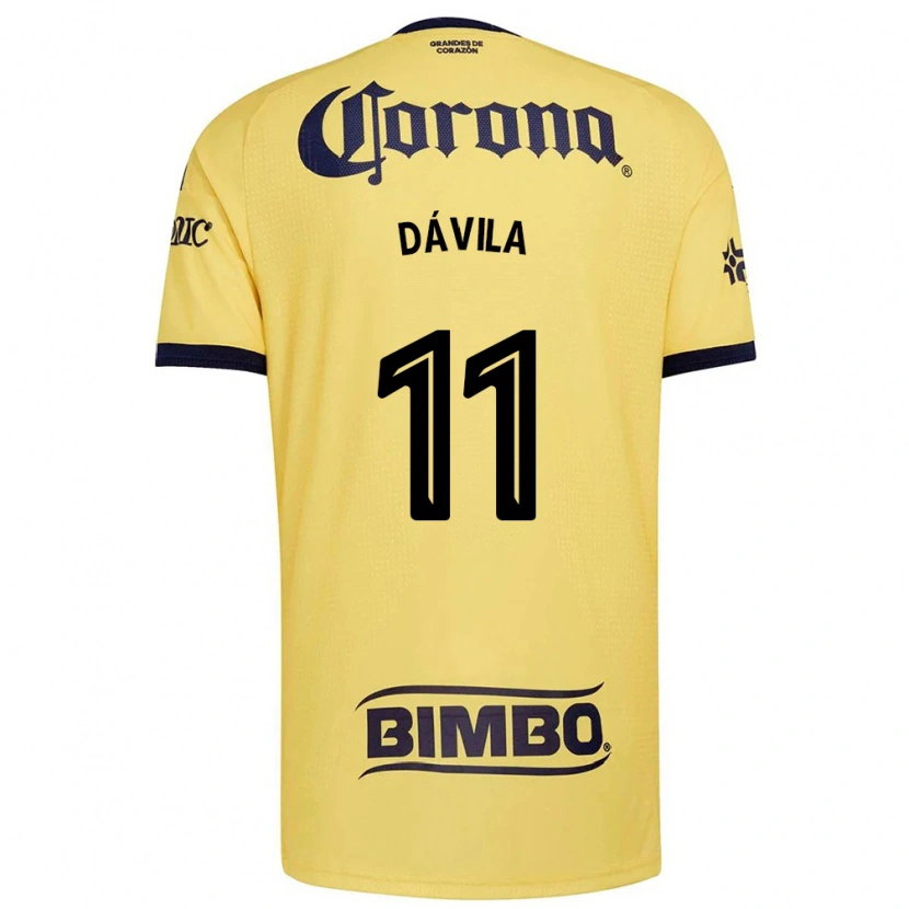 Danxen Kinderen Víctor Dávila #11 Geel Rood Zwart Thuisshirt Thuistenue 2026/27 T-Shirt België
